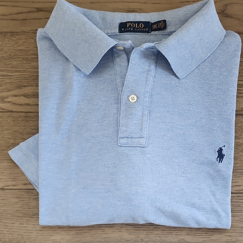 Polo Ralph Lauren Light Blue Classic Polo Shirt 2XLT Big & Tall Like New